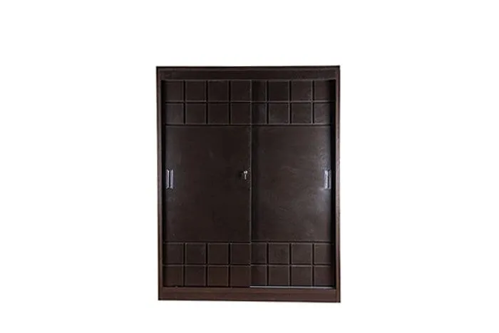 VIVDeal Noir Wenge Checkered Sliding Wardrobe